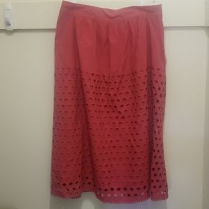 Coral a-line skirt